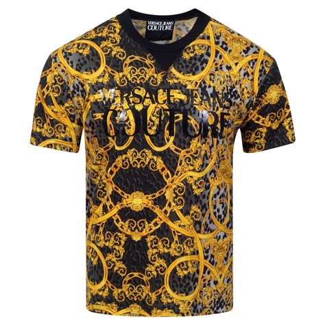 versace mens short sleeve shirt|versace t shirt men price.